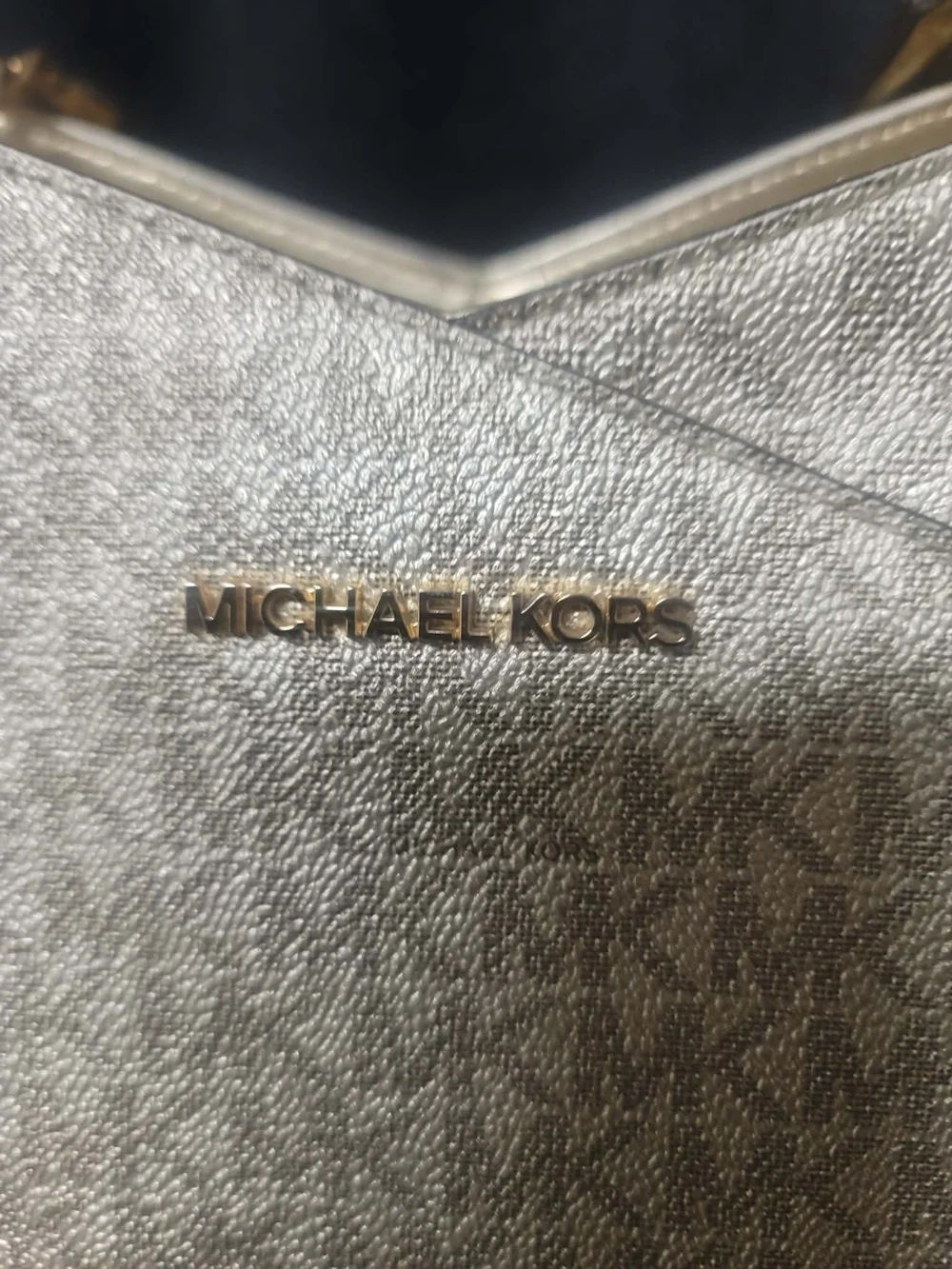 Michael Kors Gold Tote Bag with Chain Handles